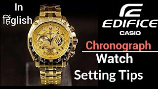 How to use Chronograph Watch Settings Explained in Hindi [upl. by Judas933]