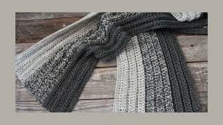 Easy Mens Striped Crochet Scarf Pattern [upl. by Dayiz]