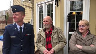 2nd Lieutenant Matthew Schlagel First Salute with Grandad [upl. by Assiar323]