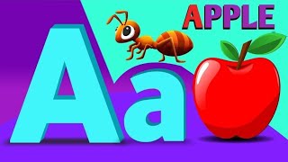 A for apple  B for ball  C for cat  abcd phonic Song nursery rhymes playpacket [upl. by Yrmac]