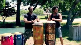 Congo  Haiti  Kiazi amp Jeff  Crazy Congolese amp Haitian Drumming [upl. by Larrej705]