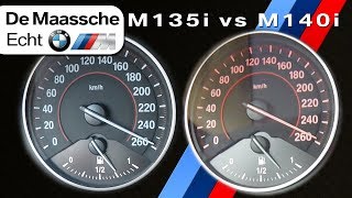 BMW M135i vs M140i 0250kmh ACCELERATION amp TOP SPEED  BMW M De Maassche Echt [upl. by Cleavland264]