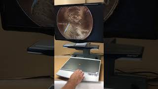 Optelec ClearView Video Magnifier DEMO wcoin 82x [upl. by Violetta]