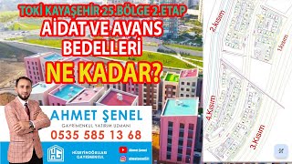 TOKİ KAYAŞEHİR 25BÖLGE 2ETAP AİDAT VE AVANS BEDELLERİ NE KADAR toki satılık kiralık [upl. by Hoem375]