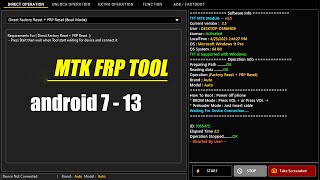 All Mtk Device frp and factory reset tool [upl. by Daphene]