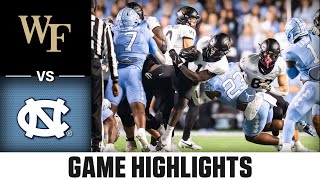 Wake Forest vs North Carolina Game Highlights  2024 ACC Football [upl. by Mackintosh]