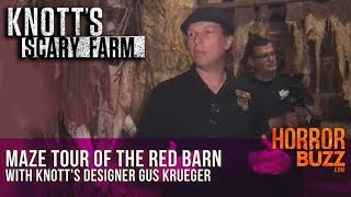 Exclusive Maze Tour of the Red Barn 2017 with Knotts Designer Gus Krueger [upl. by Tav]