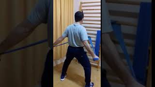 Elastic band exrcise for lower trapezius muscles [upl. by Hoseia]