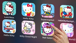 Hello Kitty World 2Nail SalonGood NightDiscovering WorldRacing Adventures 2Hello Kitty Lunchbox [upl. by Majka]