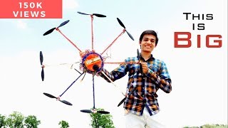 Huge Homemade Octocopter Drone  Flight test Or Crash test [upl. by Llireva]