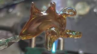 unicorn head pendant  Christmas tree silver fumed ornament in boro glass [upl. by Neri]