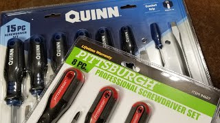 Harbor Freight Quinn Vs Pittsburgh Professional Screw Driver Sets Review amp Comparison [upl. by Bullough]