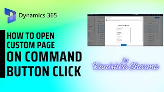 How to open custom page on command button click and pass parameters in the modeldriven app [upl. by Esinahs]