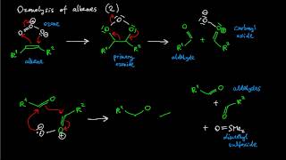 A11 Ozonolysis of alkenes reaction mechanism Part 2 [upl. by Nai]