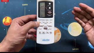 Voltas AC Remote Control  Voltas Ac Remote Settings  Ac Remote Functions Explained [upl. by Herm217]