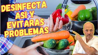 💝 ¿COMO DESINFECTAR FRUTAS Y VERDURAS CON VINAGRE LEJÍA SAL ETC 💝 [upl. by Druci]