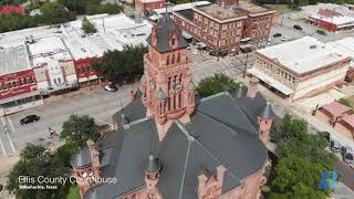 Ellis County Courthouse Drone Footage Downtown Waxahachie Texas [upl. by Kaufmann]