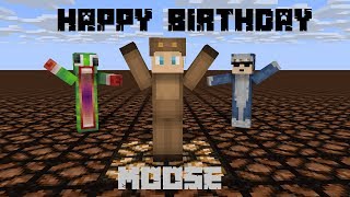 Happy Birthday Moose Minecraft Animation [upl. by Sesilu]