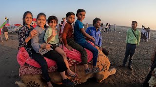 Fun day at the beach Dumas Beach in SURAT city Gujarat viral vlog [upl. by Haelam]