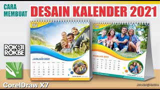 Cara Membuat Desain Kalender 2021  Kalender Foto Keluarga Menggunakan CorelDraw [upl. by Eduam]