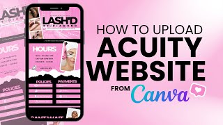 How to upload Acuity website from Canva [upl. by Adnahsam]