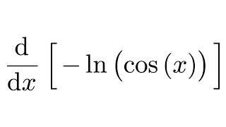 Derivative of lncosx [upl. by Weaver]