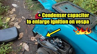 Condenser capacitor to enlarge ignition on vespa [upl. by Whitver]