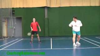 Badminton Basic Positioning Practice for Doubles [upl. by Nyleikcaj]