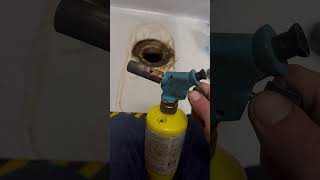 Easiest way to remove a cast iron toilet flange bolt [upl. by Arraek]