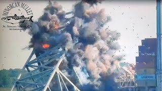 Live Watching Minorcan Mullet in Baltimore  Dali Bridge Detonation [upl. by Kurtis]