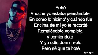 AnuelAA  Te Bote 2 LETRA [upl. by Lynette]