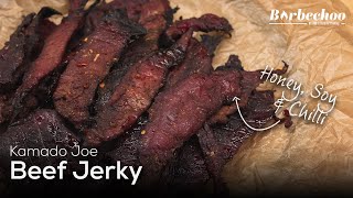 Homemade Beef Jerky on the Kamado Joe Classic III  Barbechoo [upl. by Attikram608]