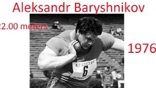 Aleksandr Baryshnikov shot put 2200 in 1976 [upl. by Ettenig]