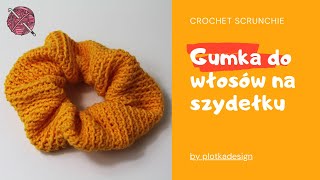 Gumka na szydełku szydełkowa frotka Crochet easiest scrunchie [upl. by Alys]