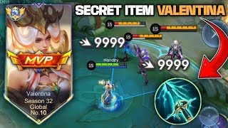 BEST BUILD VALENTINA 2024 SECRET ITEM VALENTINA DIJAMIN DAPET KILL DIATAS 10  MOBILE LEGENDS [upl. by Jorey925]