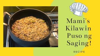 Mamis Passion for Cooking  Kilawin Puso ng Saging Recipe [upl. by Nikolos]