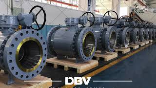 DBV VALVE Trunnion Mounted Forged Steel Ball Valve with pneumatic actuator [upl. by Ardelis386]