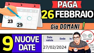 Inps PAGA 26 FEBBRAIO ⚡ NUOVI PAGAMENTI 2024 DATE ANTICIPI ➡ ADI AUU ISEE BONUS IRPEF PENSIONI [upl. by Hesper]