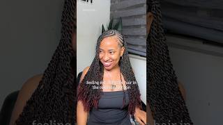 Passion Twists Tutorial  braids twistbraids braidstyles twiststyles vlog hairvlog shorts [upl. by Annawit]