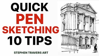 Quick Pen Sketching  10 Tips for Freehand Ink Drawing [upl. by Otti]