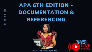 APA 6th EDITION  DOCUMENTATION amp REFERENCING [upl. by Andrey]