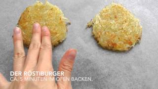 KOCHTOPF  EASY KITCHEN Röstiburger für die Schweiz [upl. by Purity]