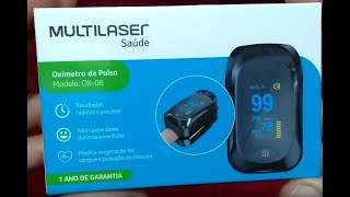 OXIMETRO DE PULSO MULTILASER  UNBOXING [upl. by Sirromed646]