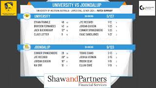 University v Joondalup Chatfield Group Livestream [upl. by Mannie]