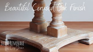 Create A Cerused Oak Finish on Furniture  Get A High End Look On A Budget With Bella Renovare [upl. by Shewchuk]