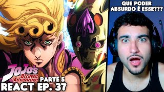 GIORNO VS DIAVOLO GOLD EXPERIENCE REQUIEM React JoJos Bizarre Adventure Parte 5 EP 37 [upl. by Teddy819]