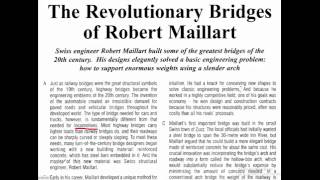 Reading Revolutionary Bridges of Maillart [upl. by Thia]