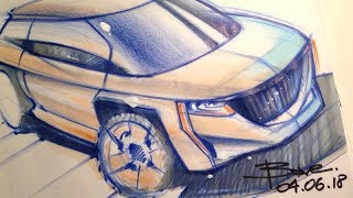 Car Sketching Tutorial P26 [upl. by Ellednahs]