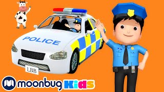 Police Song  LBB Songs  Learn with Little Baby Bum Nursery Rhymes  Moonbug Kids [upl. by Zavala]