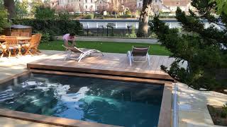 Terrasse mobile RollingDeck® avec une piscine de 10m² sur les berges de lOise [upl. by Knepper]